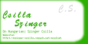 csilla szinger business card